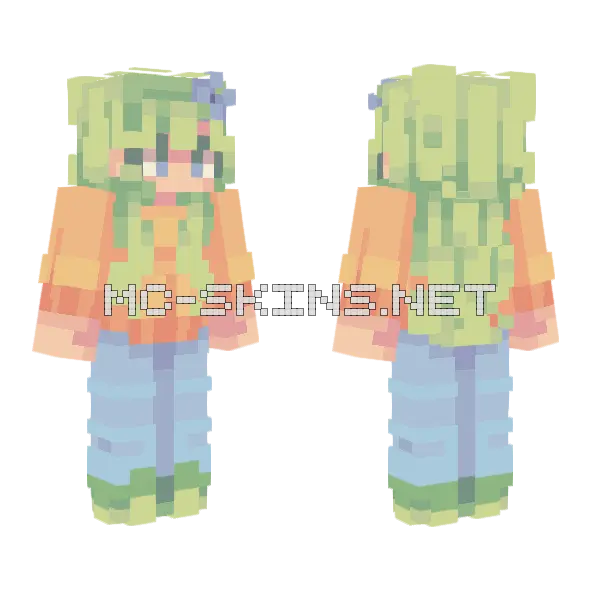 Cloudberry Rce Minecraft skin, front and back