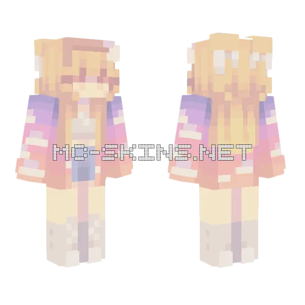 Cloudy Dawn Te Minecraft skin, front and back
