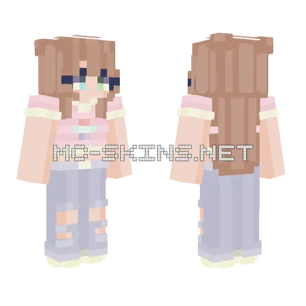Cloudy Rce Minecraft skin, front and back