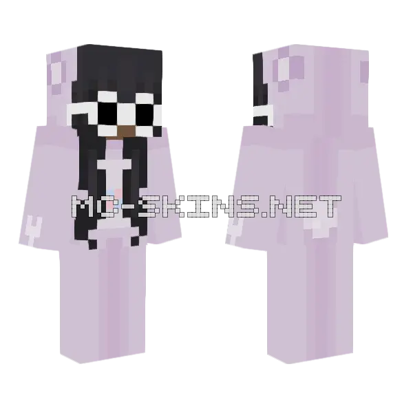 Clout Bunny Minecraft skin, front and back