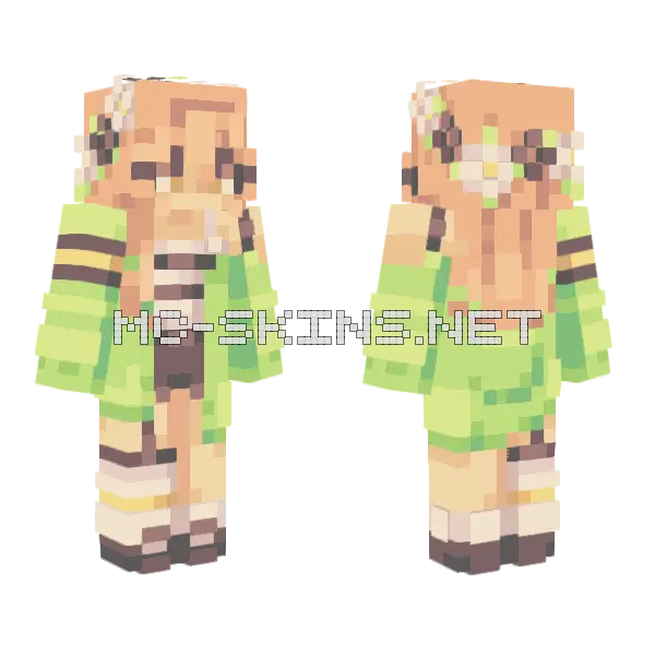 Clover Rce Minecraft skin, front and back