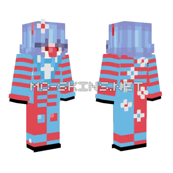 Clown Girl D Minecraft skin, front and back