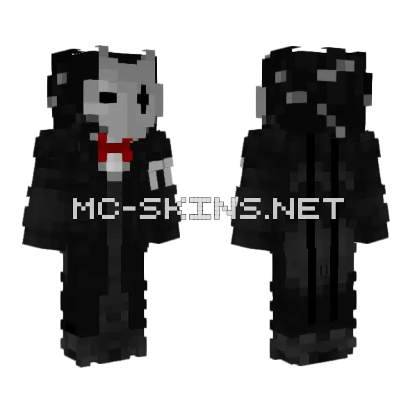 Clown In Coat Minecraft skin, front and back