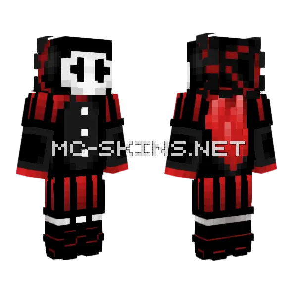 Clown Pierce Minecraft skin, front and back