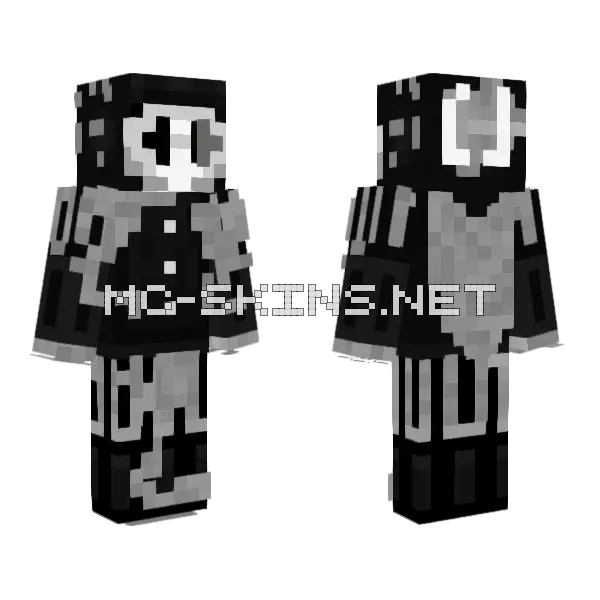 Clown Pierce Modded Minecraft skin, front and back