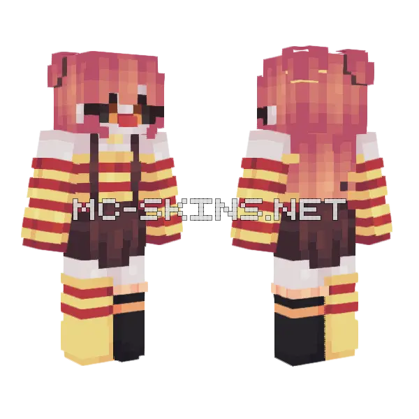 Clownin Around Minecraft skin, front and back