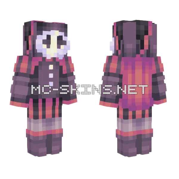 Clownpierce Lifesteal Minecraft skin, front and back