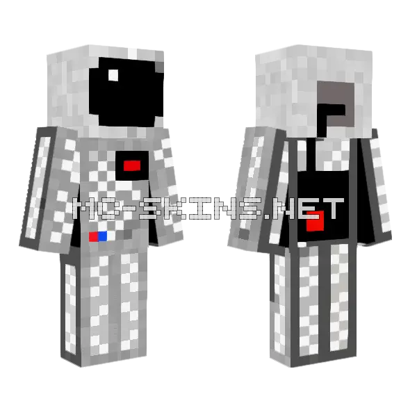 Cntrls Astronaut Minecraft skin, front and back