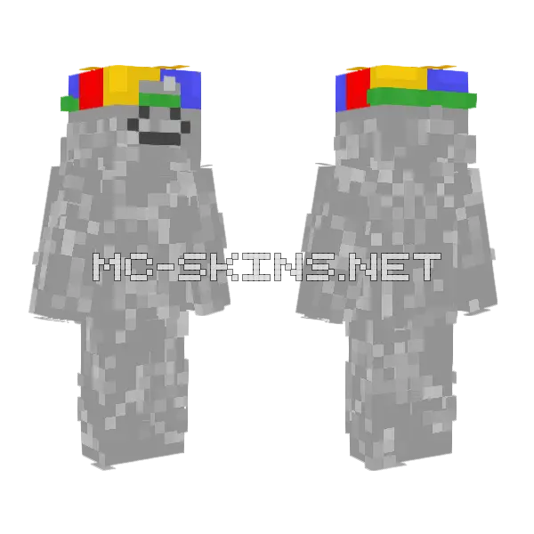 Cobble Boy Minecraft skin, front and back