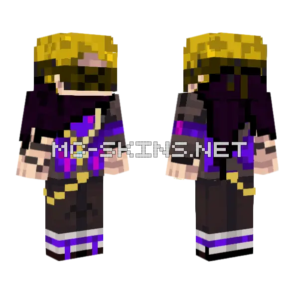 Cobblemon Psychic Skin Minecraft skin, front and back
