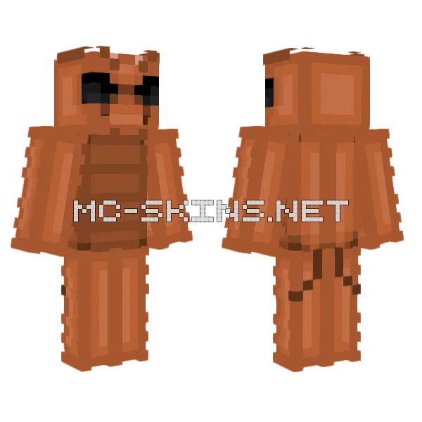 Cockroach Minecraft skin, front and back
