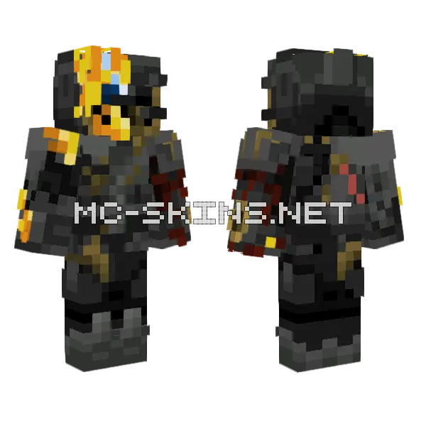 Codm Ghost Eternal Siege Minecraft skin, front and back