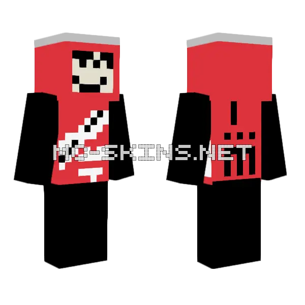 Cody Cola YT 2.0 Minecraft skin, front and back