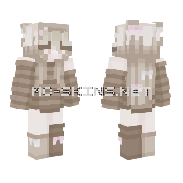 Coffee Cream Skin Minecraft skin, front and back