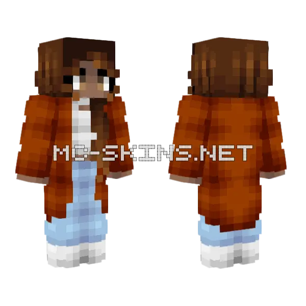 Coffee Shop Girl Minecraft skin, front and back