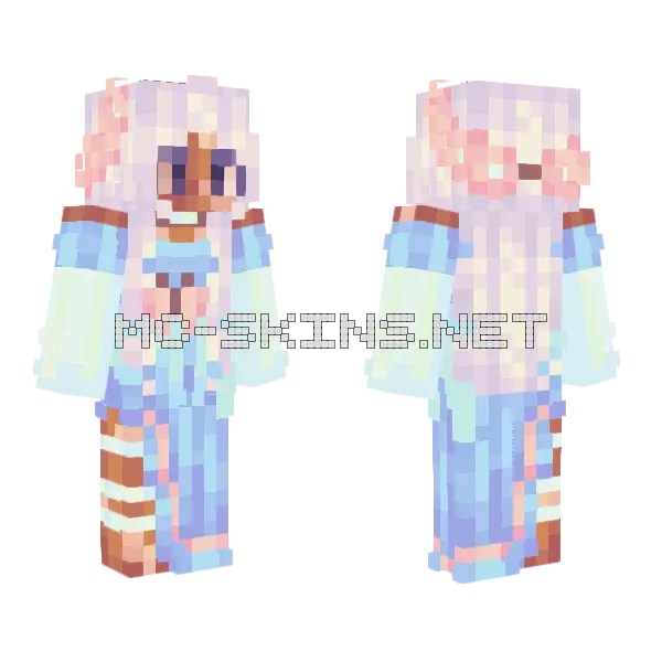 Cold Elli OC v3 Human Minecraft skin, front and back