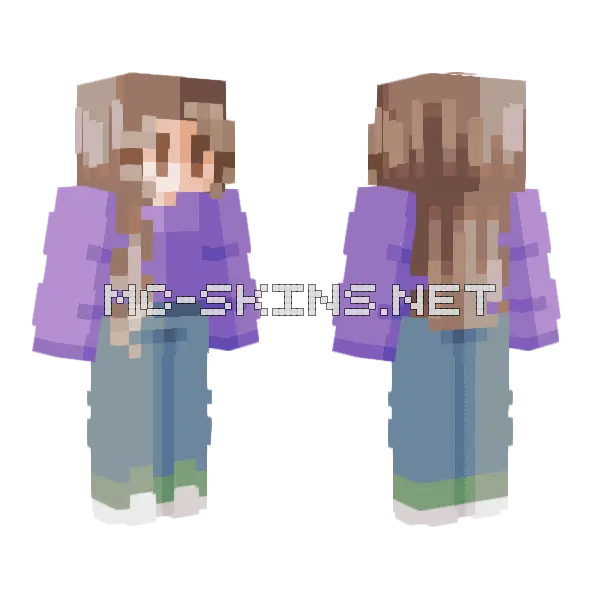 Cold Ice Skin Minecraft skin, front and back