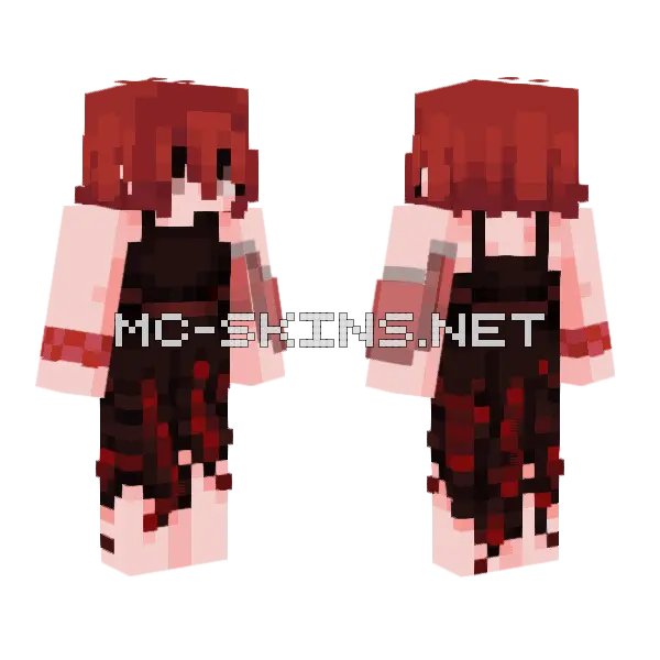Cold Red Minecraft skin, front and back