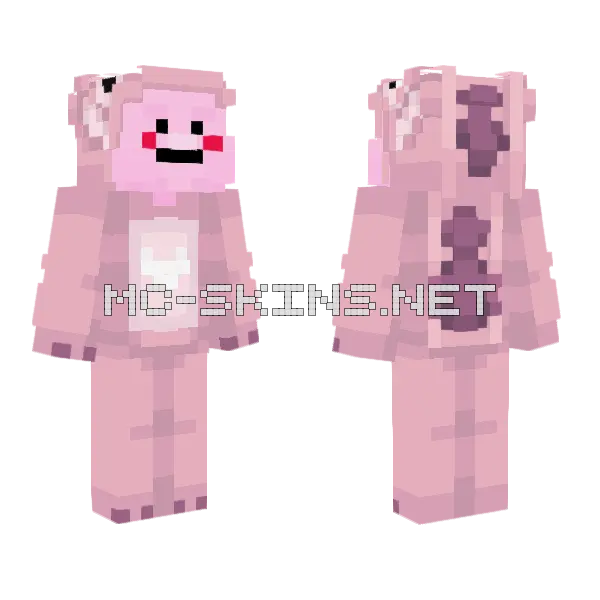 Coldified Pig Minecraft skin, front and back