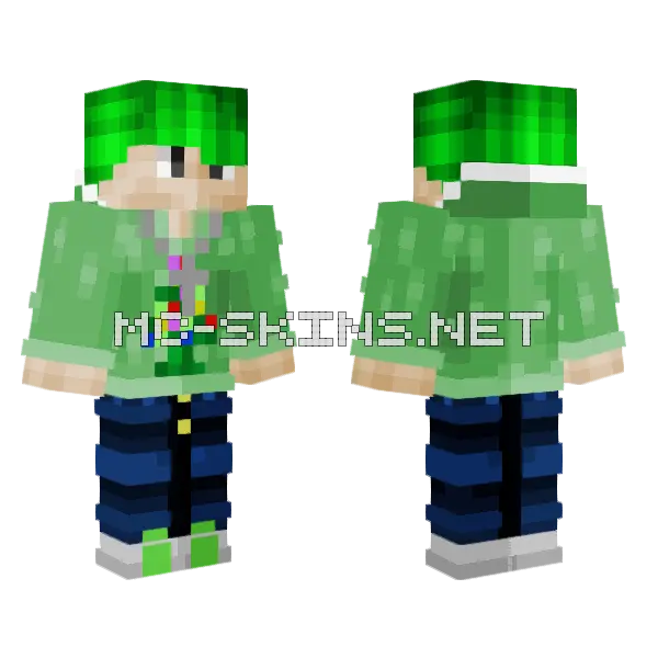 Coldlight Girl Minecraft skin, front and back
