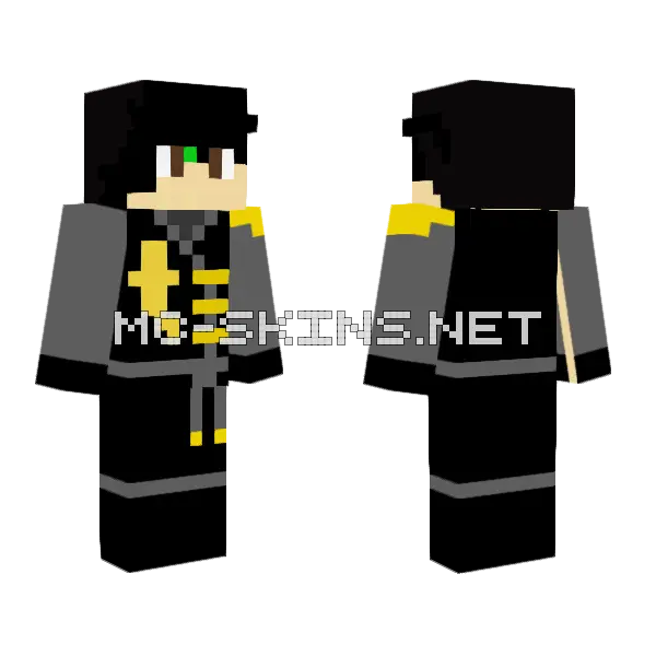 Cole Ninjago Minecraft skin, front and back
