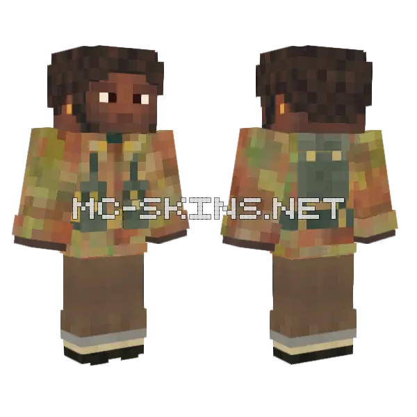 Cole Soldier Winter Minecraft skin, front and back
