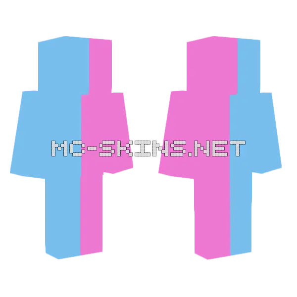 Collab Base Minecraft skin, front and back