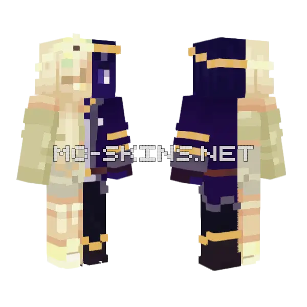 Collab Day And Night Minecraft skin, front and back