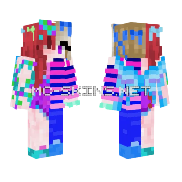 Collab With Allierpotato Minecraft skin, front and back