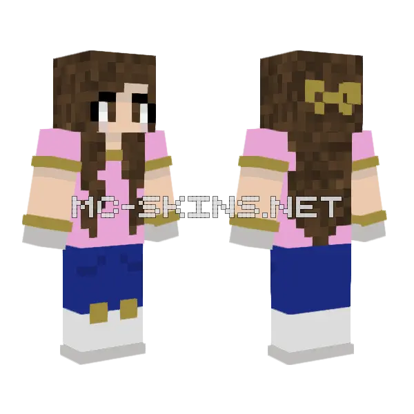 Collab With Frenchtoastkitty Minecraft skin, front and back
