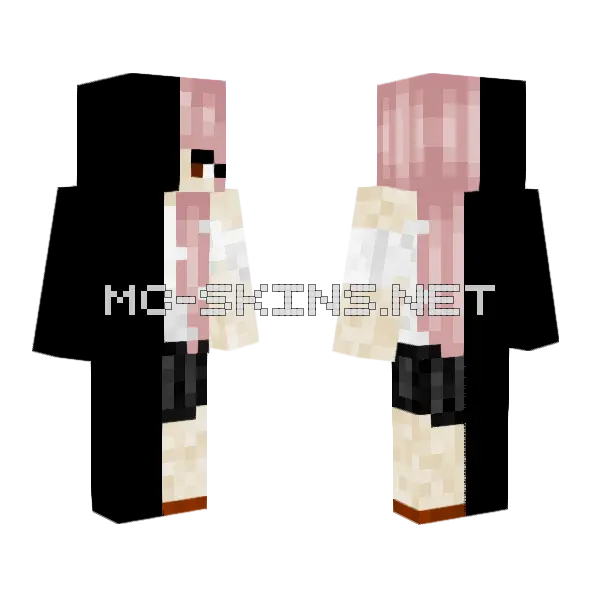 Collab With Lovehearts Minecraft skin, front and back