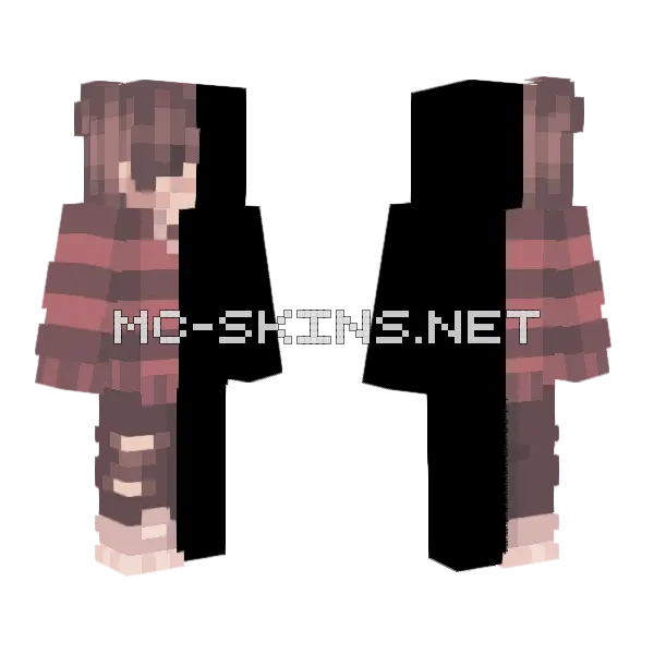Collab With Riggsthewolf Minecraft skin, front and back