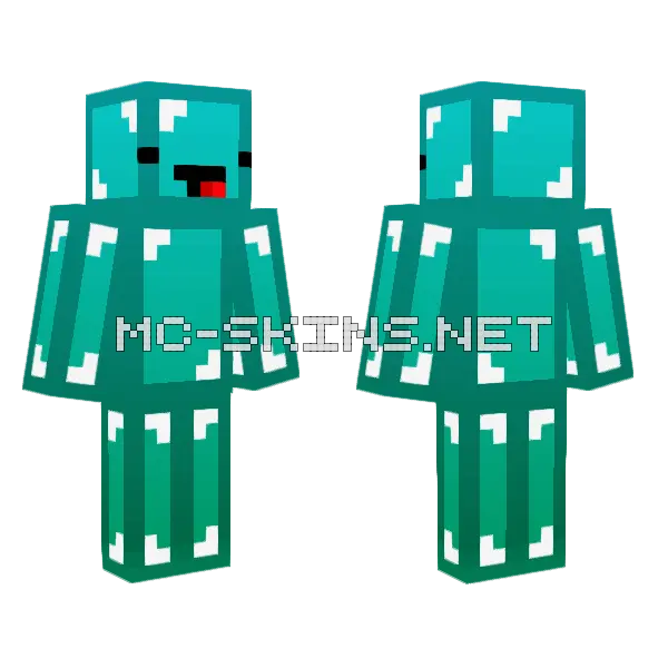 Collezionabile Diamond Skin Minecraft skin, front and back