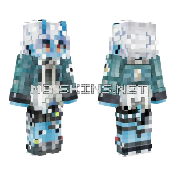Color Accurate Soukaku Zzz Minecraft skin, front and back