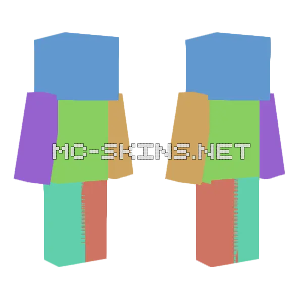 Color Blob Minecraft skin, front and back