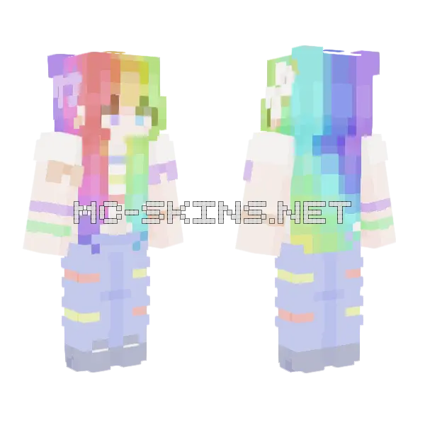 Color Changing Camouflage Machine Minecraft skin, front and back