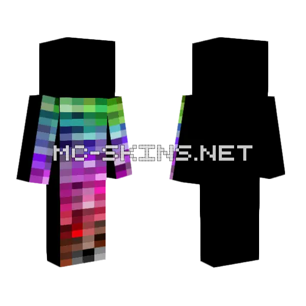 Color Pallet Eye Colors 1 Minecraft skin, front and back