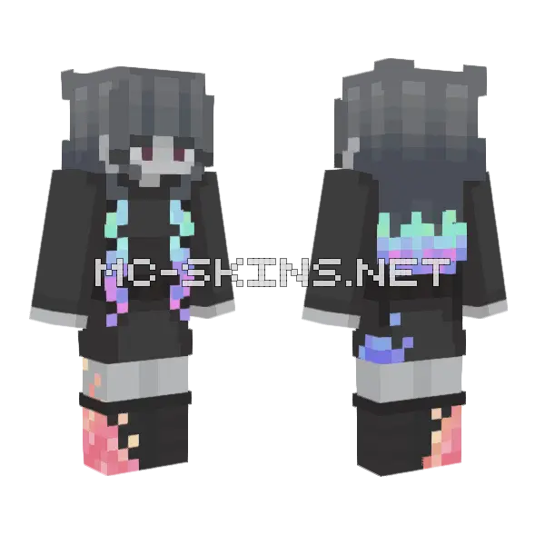 Color Splash Inspired By Angelbi Minecraft skin, front and back