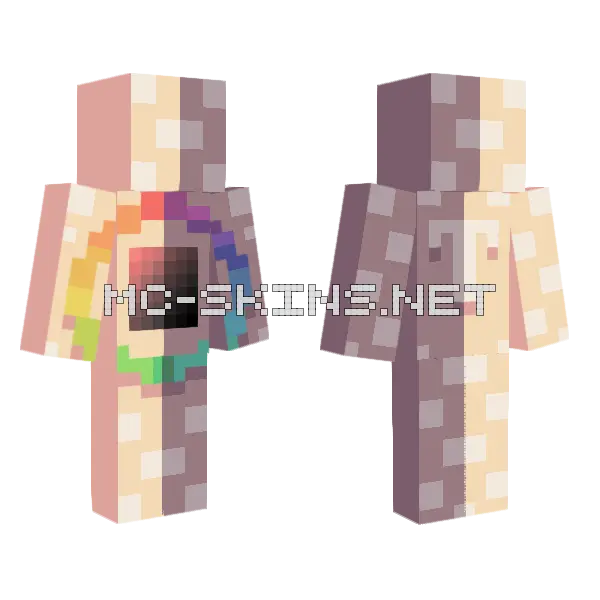 Color Wheel Lesson Demo Minecraft skin, front and back