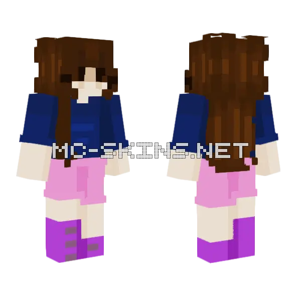 Colorful Bland RCE Minecraft skin, front and back