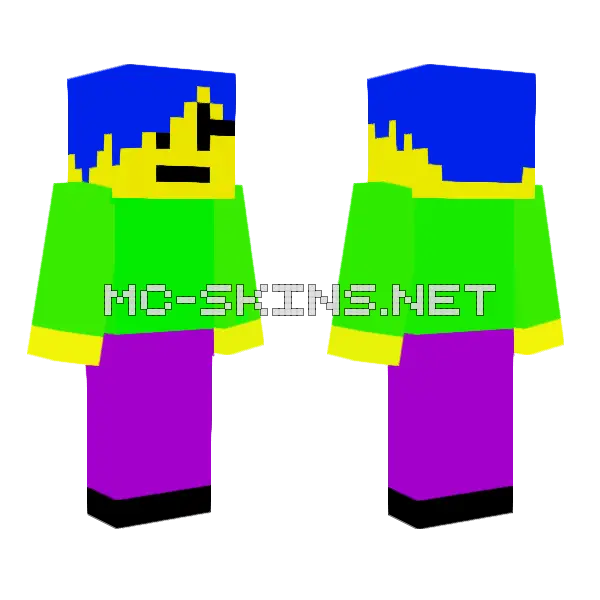 Colorful Block Figure, front and back
