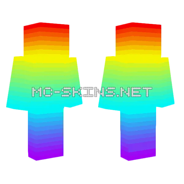 Colorful Blocks Minecraft skin, front and back