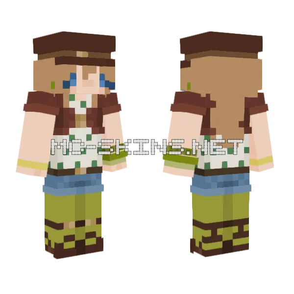 Colorful Cutie 4 Minecraft skin, front and back