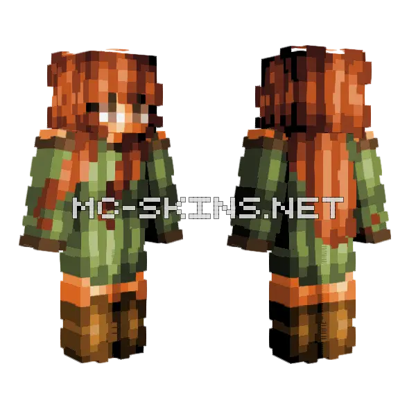 Colorful Fall Skin Minecraft skin, front and back