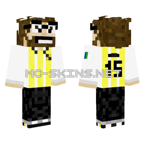 Columbus Crew 1998 Stripes Kit Minecraft skin, front and back