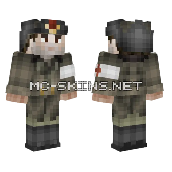 Combat Medic Minecraft skin, front and back