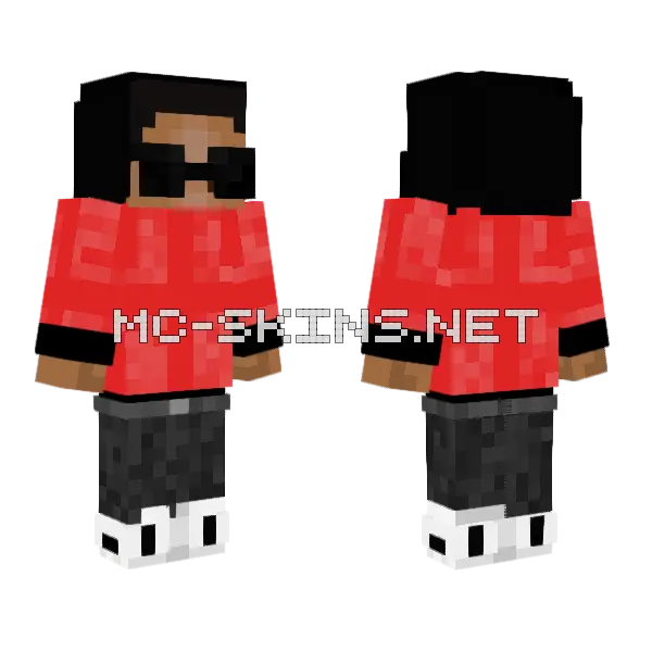 Comethazine Jerry Rice Minecraft skin, front and back