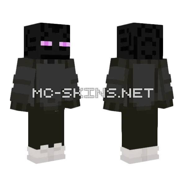 Comfy Enderman Minecraft skin, front and back