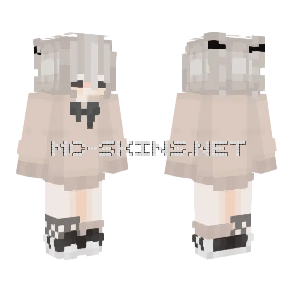 Comfy Sweater Minecraft skin, front and back