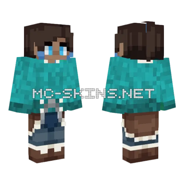 Comfy Sweatshirt Korra Avatar Minecraft skin, front and back